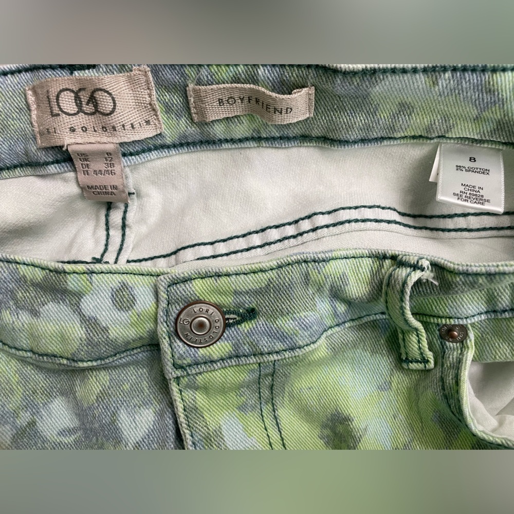 LOGO Lori Goldstein cropped floral print jeans - Picture 3 of 7